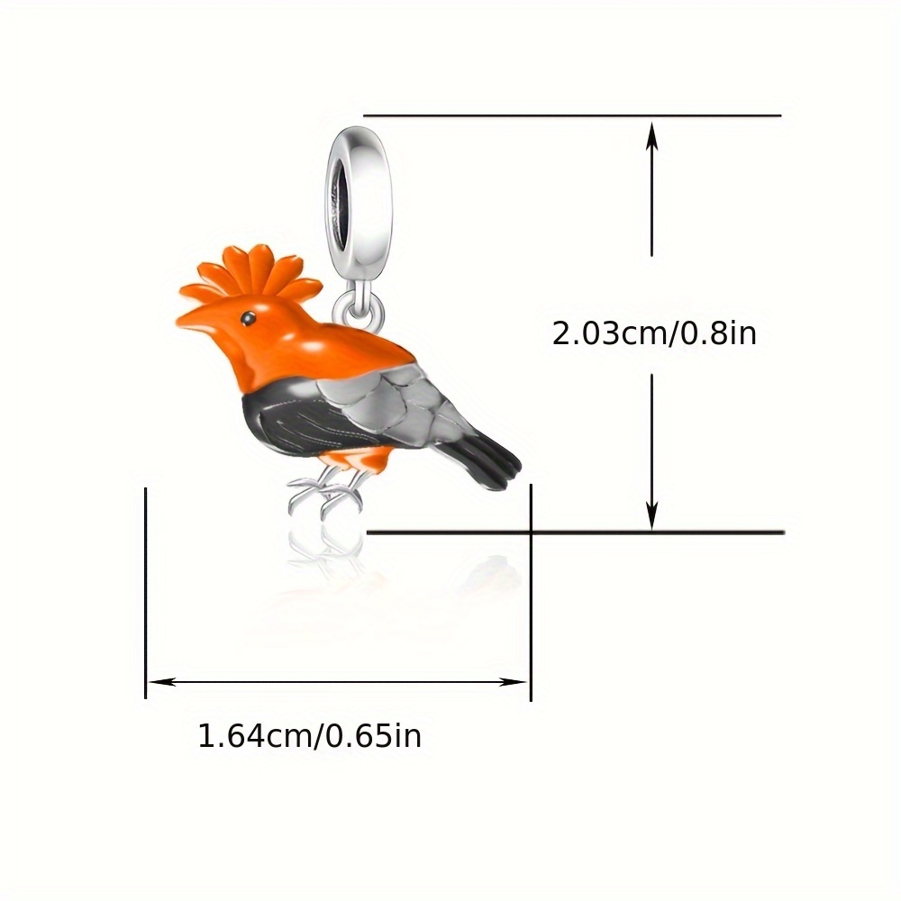 925 Sterling Silver Rooster Shaped Charm, DIY Gift